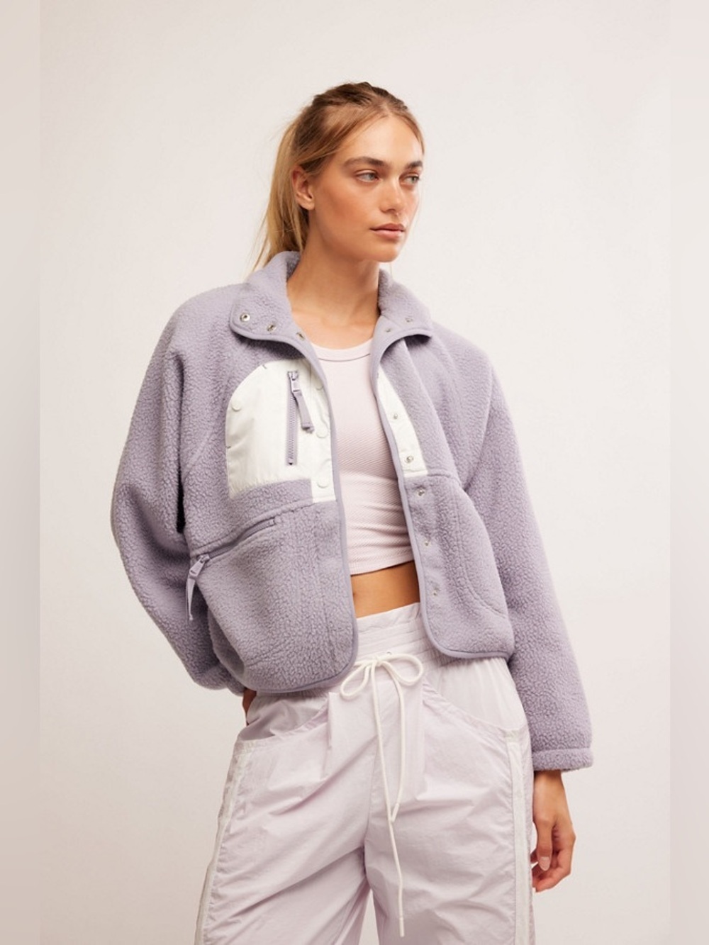 Free people Hit The Slopes Colorblock Fleece Jacket